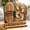 Personalised 2-Layer Wooden Plaque – Gift for Dad or Grandad – Father’s Day or Birthday – Forever Grateful For You