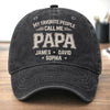 Personalised Washed Denim Cap – Gift for Dad or Grandad – Father’s Day or Birthday – With Love