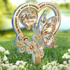 Personalised Stained Glass Style Acrylic Garden Stake – Memorial for Mum or Dad – Your Spirit Lives On