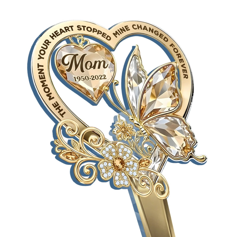 Personalised Stained Glass Style Acrylic Garden Stake – Memorial for Mum or Dad – Your Spirit Lives On