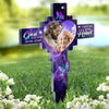 Personalised Photo Memorial Garden Stake – Stained Glass Style Acrylic – God Has You in His Arms”