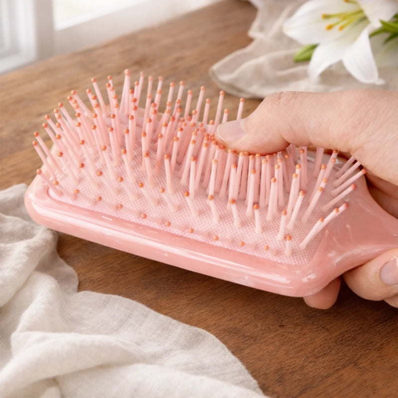 Personalised Birth Flower Paddle Hair Brush – Gift for Her – A Touch of Floral Charm
