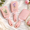 Personalised Birth Flower Paddle Hair Brush – Gift for Her – A Touch of Floral Charm