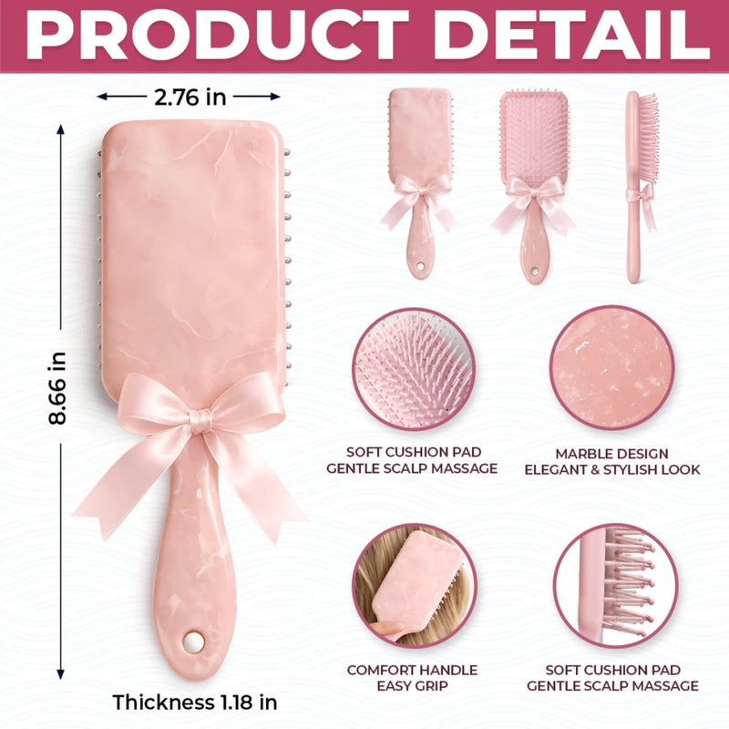 Personalised Birth Flower Paddle Hair Brush – Gift for Her – Feminine Charm in Full Bloom