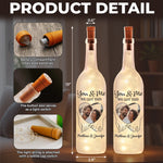 Custom Photo Bottle Lamp - Personalized Anniversary Wedding Gifts For Husband And Wife, Him And Her - Hand In Hand, We Conquer All
