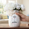 Personalised Ribbon Flower Vase – Gift for Mum or Grandma, Mother’s Day or Birthday – A Garden Grown From Her Heart