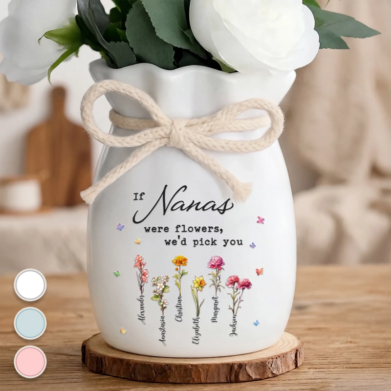 Personalised Ribbon Flower Vase – Gift for Mum or Grandma, Mother’s Day or Birthday – You Make Life Beautiful