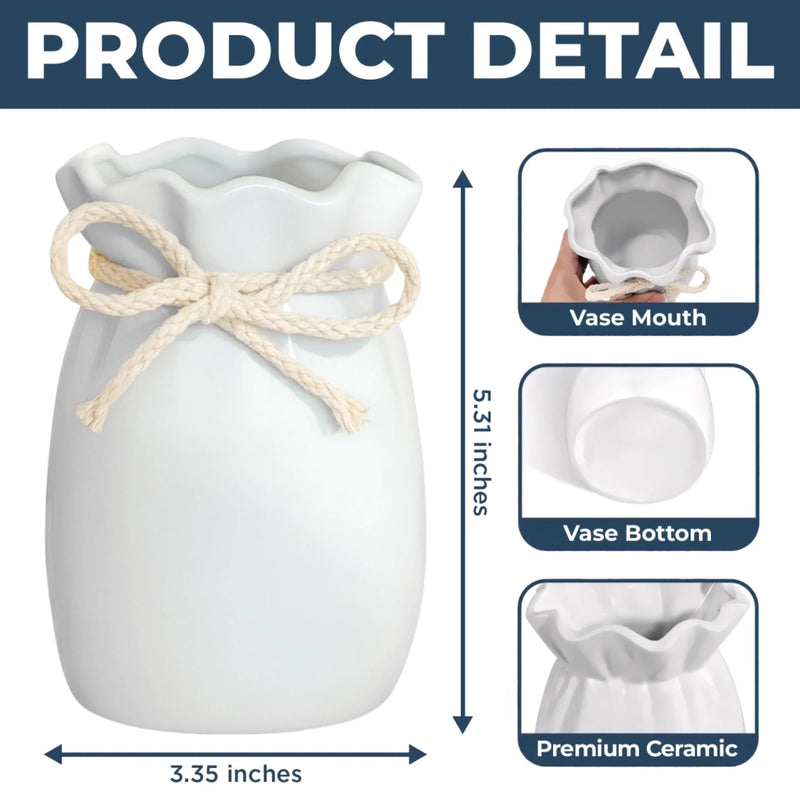 Personalised Ribbon Flower Vase – Gift for Mum or Grandma, Mother’s Day or Birthday – You Make Life Beautiful