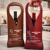 Personalised Leather Wine Bag – Funny Gift for Friends, Family or Coworkers – Sip Happens