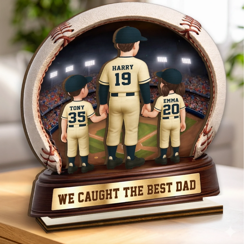 Personalised 2-Layer Wooden Plaque – Father’s Day & Birthday Gift for Dad, Grandpa – Your Love Shaped My World