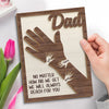 Personalised Family 2-Layer Wooden Plaque with Stand – Father’s Day Gift for Dad or Grandad – We Hold Our Hands Together Forever