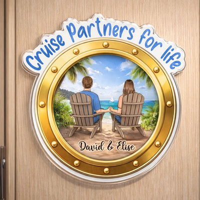 Personalised Cruise Ship Door Magnet – Summer Holiday & Travel Gift for Couples – Sun, Love and Summer