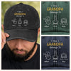 Personalised Vintage Washed Denim Cap – Gift for Dad, Grandpa – Our Grandpa, No Sharing