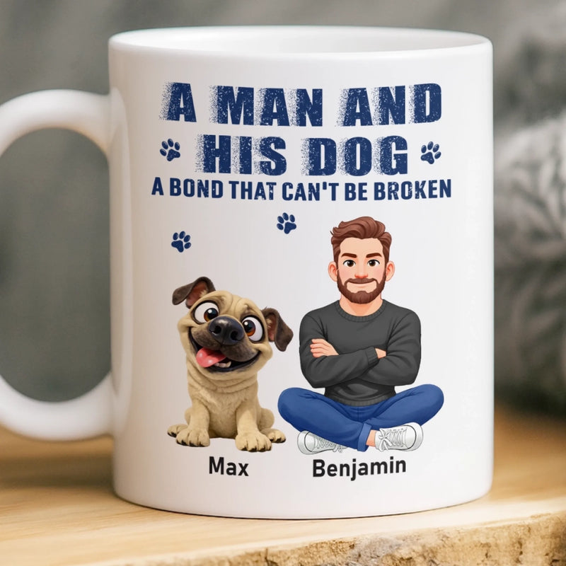 Personalised Dog Lover Mug – Father's Day & Birthday Gift for Dog Lovers, Dog Dad – A Bond That Stands Forever