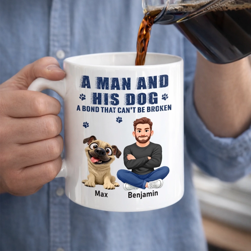 Personalised Dog Lover Mug – Father's Day & Birthday Gift for Dog Lovers, Dog Dad – A Bond That Stands Forever