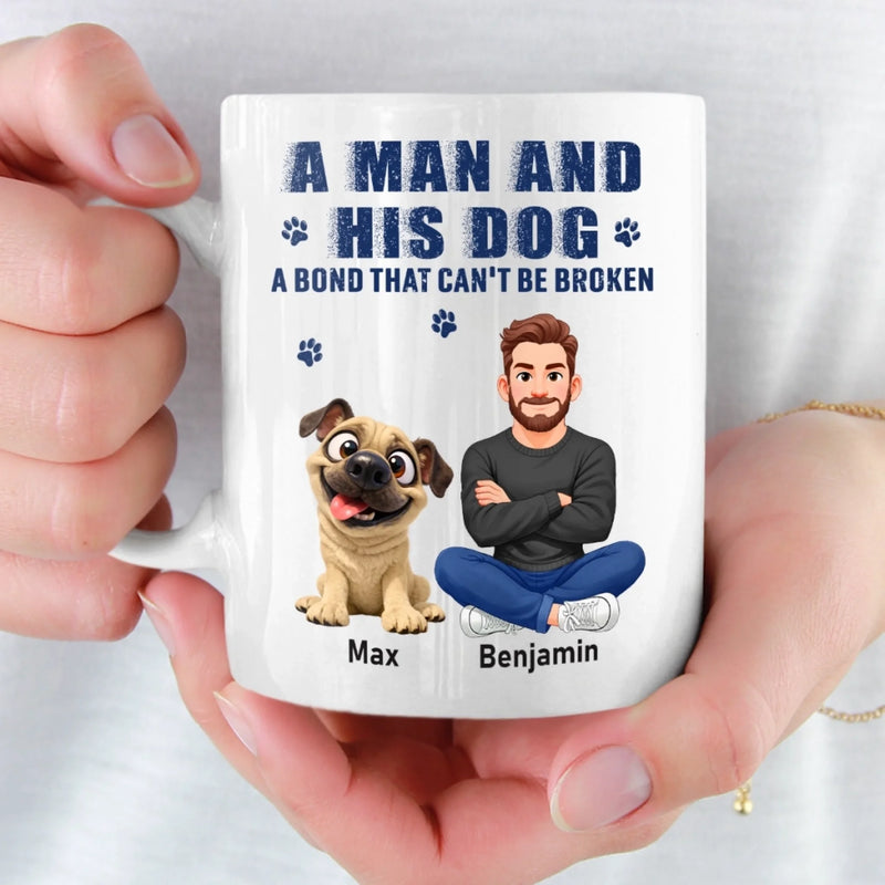 Personalised Dog Lover Mug – Father's Day & Birthday Gift for Dog Lovers, Dog Dad – A Bond That Stands Forever