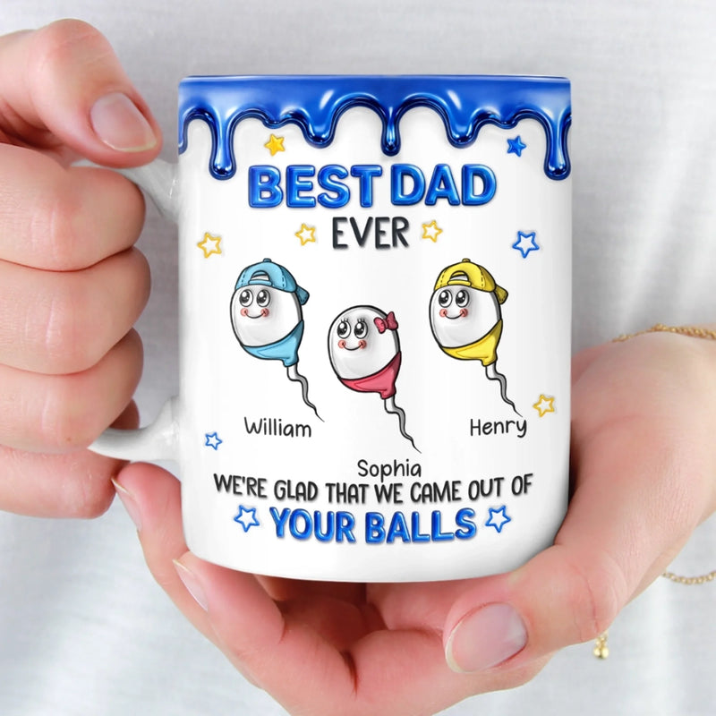 Personalised 3D Inflated Effect Mug – Gift for Dad – Best Dad Ever Always Winning