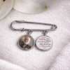 Personalised Photo Charm Lapel Pin - Meaningful Memorial Gift - Gone But Never Truly Apart