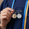 Personalised Photo Charm Lapel Pin - Meaningful Memorial Gift - This Achievement Is For You Above