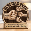 Personalised 2-Layer Wooden Plaque – Father’s Day & Birthday Gift for Dad, Grandpa – Greatest Dad Ever
