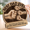 Personalised 2-Layer Wooden Plaque – Father’s Day & Birthday Gift for Dad, Grandpa – Greatest Dad Ever