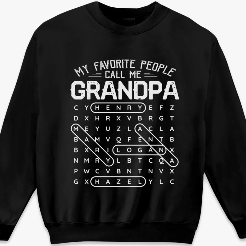 Personalised T-Shirt, Hoodie – Father’s Day & Birthday Gift for Dad, Grandpa – My World Calls Me Grandpa