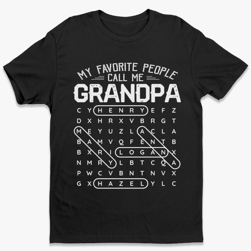 Personalised T-Shirt, Hoodie – Father’s Day & Birthday Gift for Dad, Grandpa – My World Calls Me Grandpa