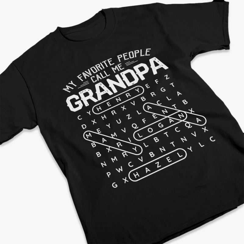 Personalised T-Shirt, Hoodie – Father’s Day & Birthday Gift for Dad, Grandpa – My World Calls Me Grandpa