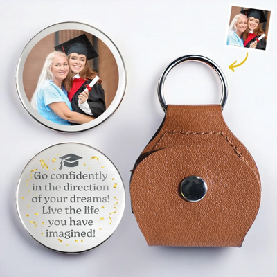 Personalised Photo Pocket Hug Token - Meaningful Memorial or Graduation Gift - Live the Life You Have Imagined