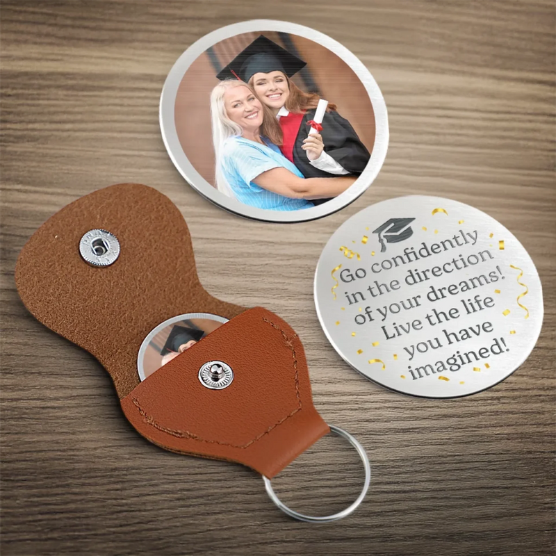 Personalised Photo Pocket Hug Token - Meaningful Memorial or Graduation Gift - Live the Life You Have Imagined