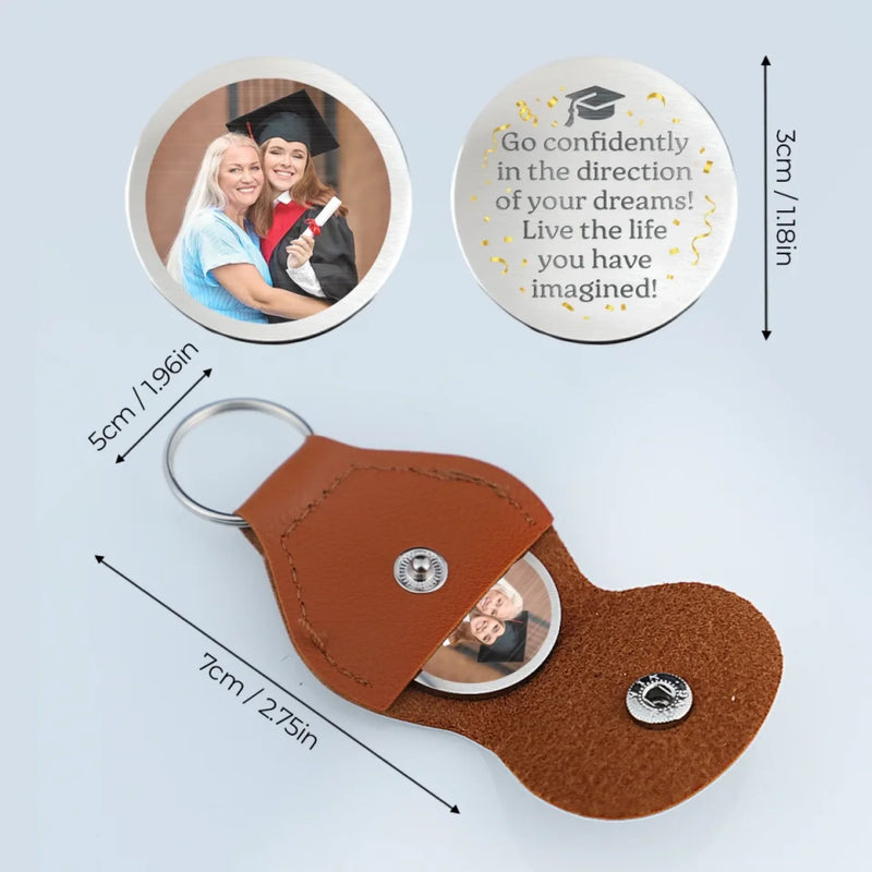 Personalised Photo Pocket Hug Token - Meaningful Memorial or Graduation Gift - Live the Life You Have Imagined