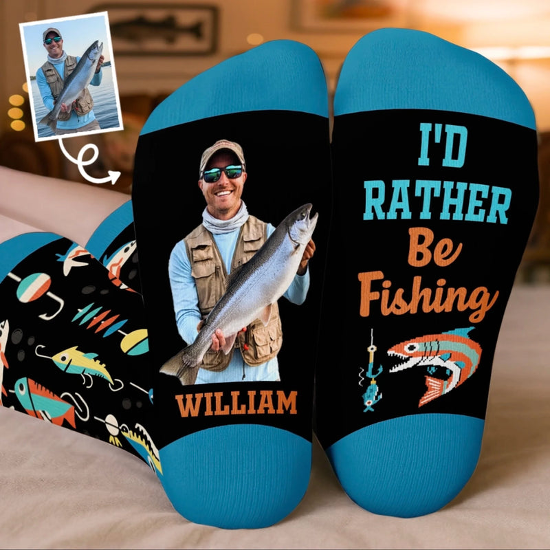 Personalised Crew Socks – Gift for Fisherman – Professional Line Caster