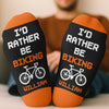 Personalised Crew Socks – Gift for Cyclists, Riders, Biking Lovers – Happiness Is A Bike Ride