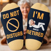 Personalised Crew Socks – Retirement Gift for Women, Men – Work Free, Stress Free