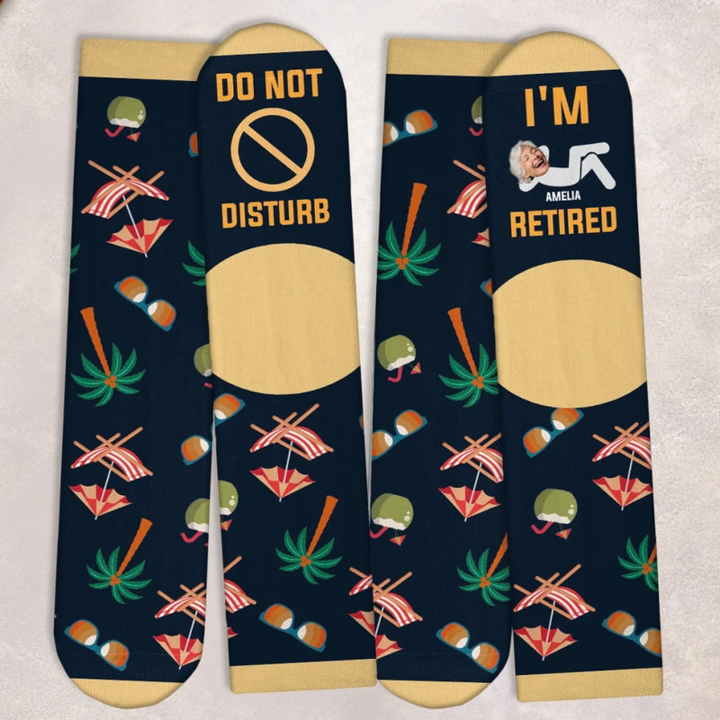 Personalised Crew Socks – Retirement Gift for Women, Men – Work Free, Stress Free
