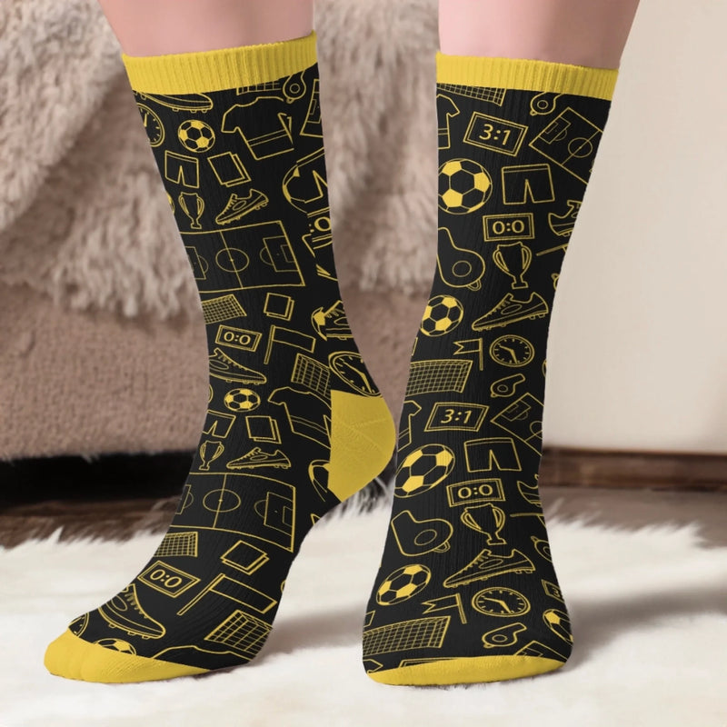 Personalised Crew Socks – Birthday Gift for Soccer Lovers, Sports Fans, Sports Lovers – Chasing Goals Every Day