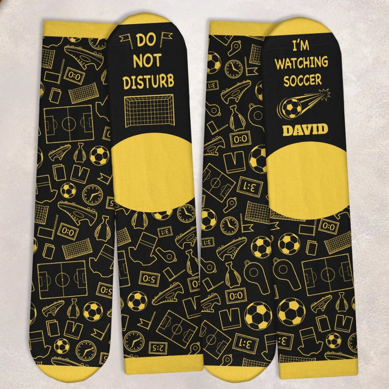Personalised Crew Socks – Birthday Gift for Soccer Lovers, Sports Fans, Sports Lovers – Chasing Goals Every Day