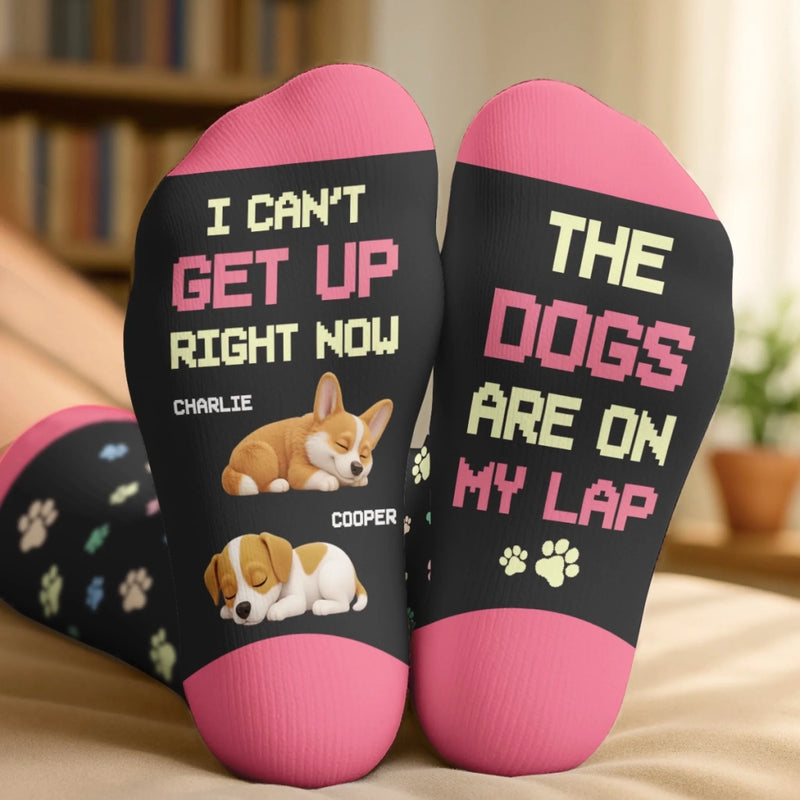 Personalised Crew Socks – Gift for Dog Lovers, Dog Dad And Mom – Stuck Under A Fur Baby
