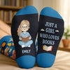 Personalised Crew Socks – Gift for Book Lovers, Bookworms, Readers – Bookworm At Rest