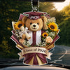 Personalised Acrylic Car Ornament - Meaningful Graduation Gift - And So The Adventure Begins