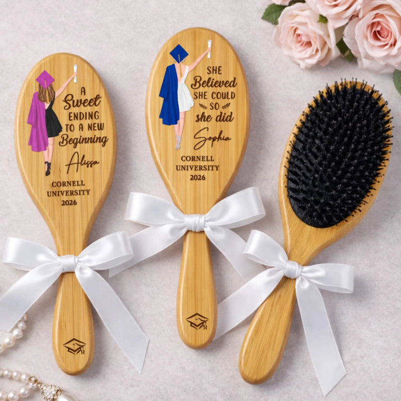Personalized Hair Brush - Meaningful Graduation Gift - The Future Starts Today