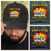 Personalised Vintage Washed Denim Cap – Birthday Gift for Dog Lovers or Dog Mum and Dad – People Kinda Suck Sometimes