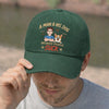 Personalised Vintage Washed Denim Cap – Birthday Gift for Dog Lovers or Dog Mum and Dad – People Suck Sometimes