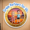 Custom Cruise Ship Door Magnet - Personalised Summer Holiday And Travel Gifts For Husband And Wife, Him And Her - Together Is My Favourite Place