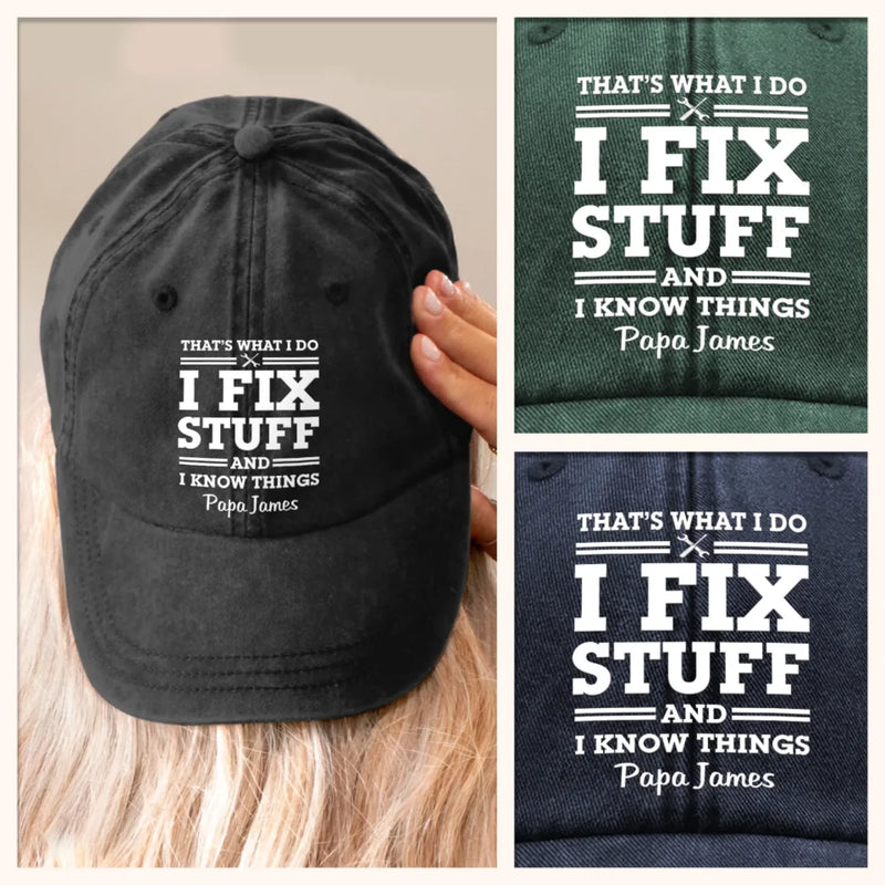 Personalised Vintage Washed Denim Cap – Father's Day Gifts for Dad, Grandpa – A Legend Called Dad