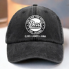 Personalised Vintage Washed Denim Cap – Father's Day Gifts for Dad, Grandpa – Dad Is A Legend