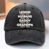 Personalised Vintage Washed Denim Cap – Father's Day Gifts for Dad, Grandpa – The Legend We Call Dad