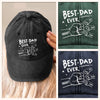 Personalised Vintage Washed Denim Cap – Father's Day Gifts for Dad, Grandpa – Best Dad Ever Always