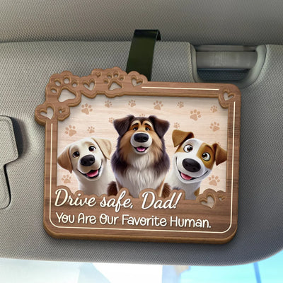 Personalized Photo Car Visor Clip - Gift For Pet Owners, Pet Lovers - You Are Our Favorite Human