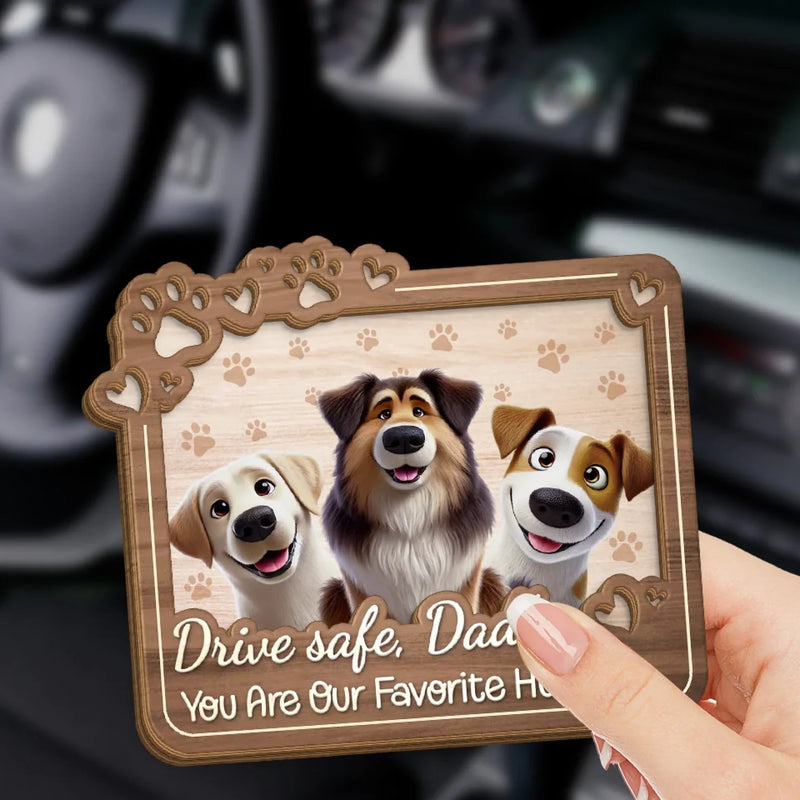 Personalized Photo Car Visor Clip - Gift For Pet Owners, Pet Lovers - You Are Our Favorite Human